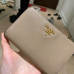 Prada pink wallet